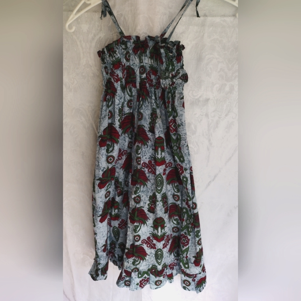 Spaghetti Strap wrapped chest elastic Dress for 7/8 Yrs old girl
